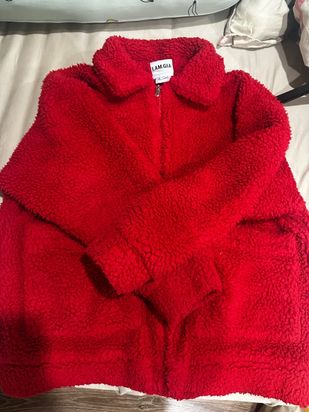 I.AM.GIA Vibrant Red Sherpa Jacket